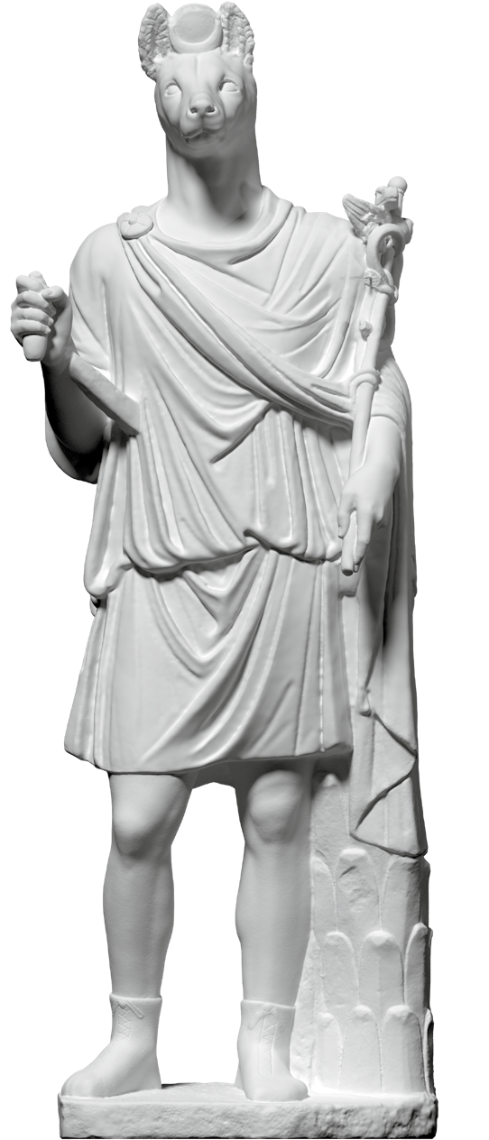 Hermanubis Period: First to second century AD Material: Marble Location: Vatican Museums Dimensions: 1.55 m high