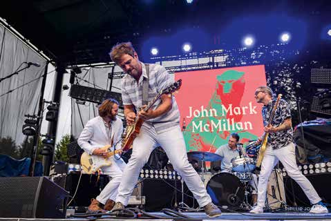 The American songwriter and musician John Mark McMillan performing with NEEDTOBREATHE in 2016 at Marymoor in Redmond, Washington (US).