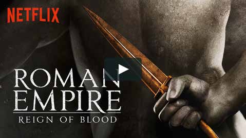 Opening titles from the Netflix series “Roman Empire” (2018).