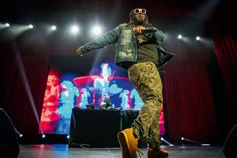 The American singer, songwriter, rapper, and record producer T-Pain performing at Clusterfest in San Francisco in 2018.